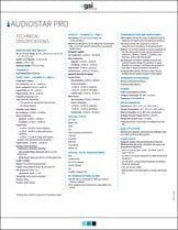 AudioStar Pro Device Data Sheet