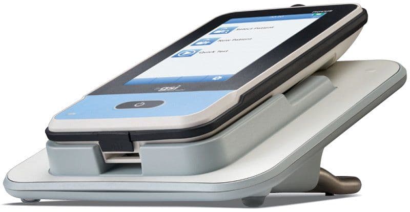 GSI Novus AABR screener in the charging cradle